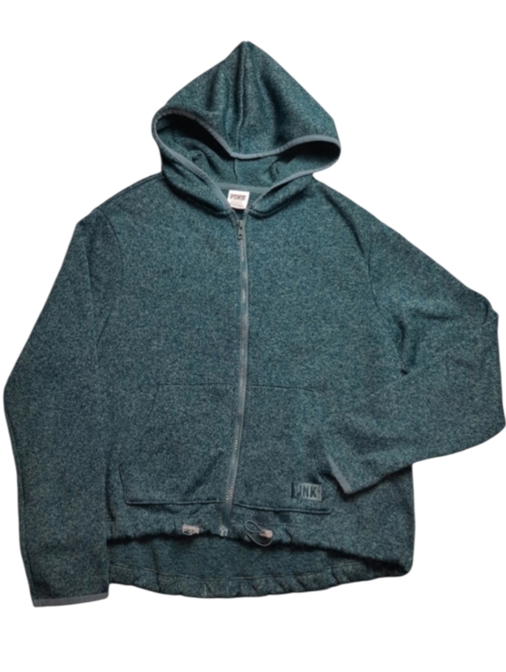 VS PINK Blue Sweater Knit Full Zip Hoodie SZ S